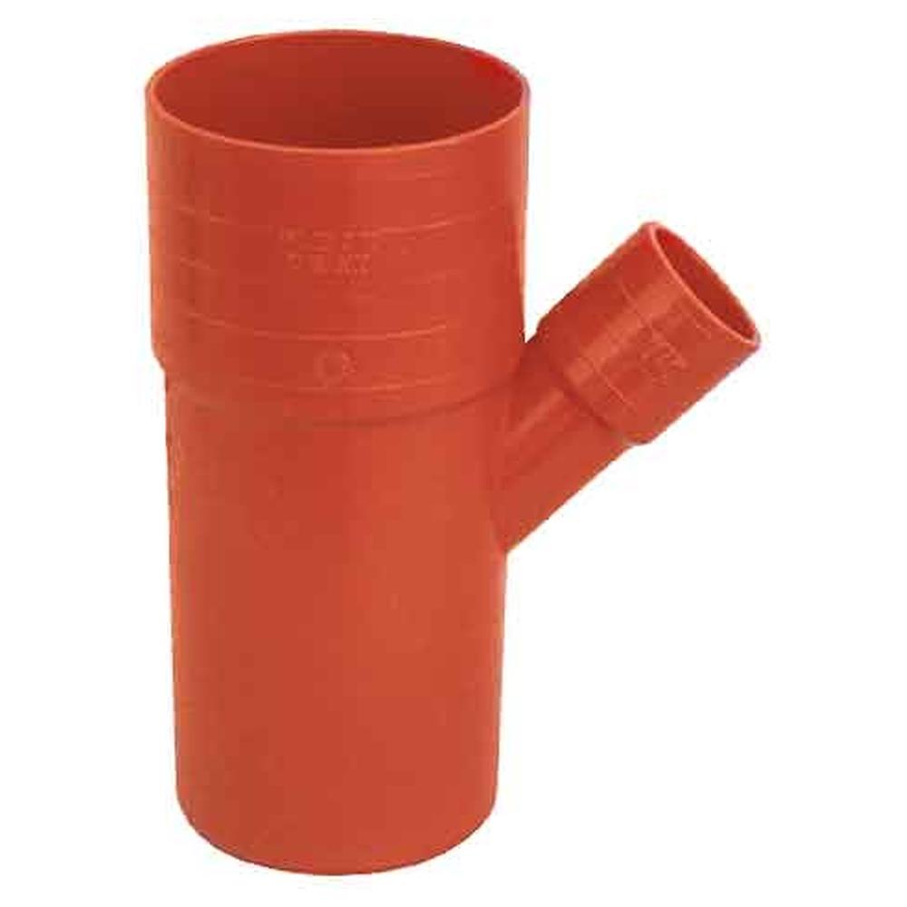 raccordo braga ridotta in pvc arancio 45°