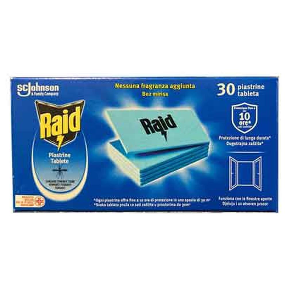 raid piastrine antizanzare termate confezione 30 pezzi