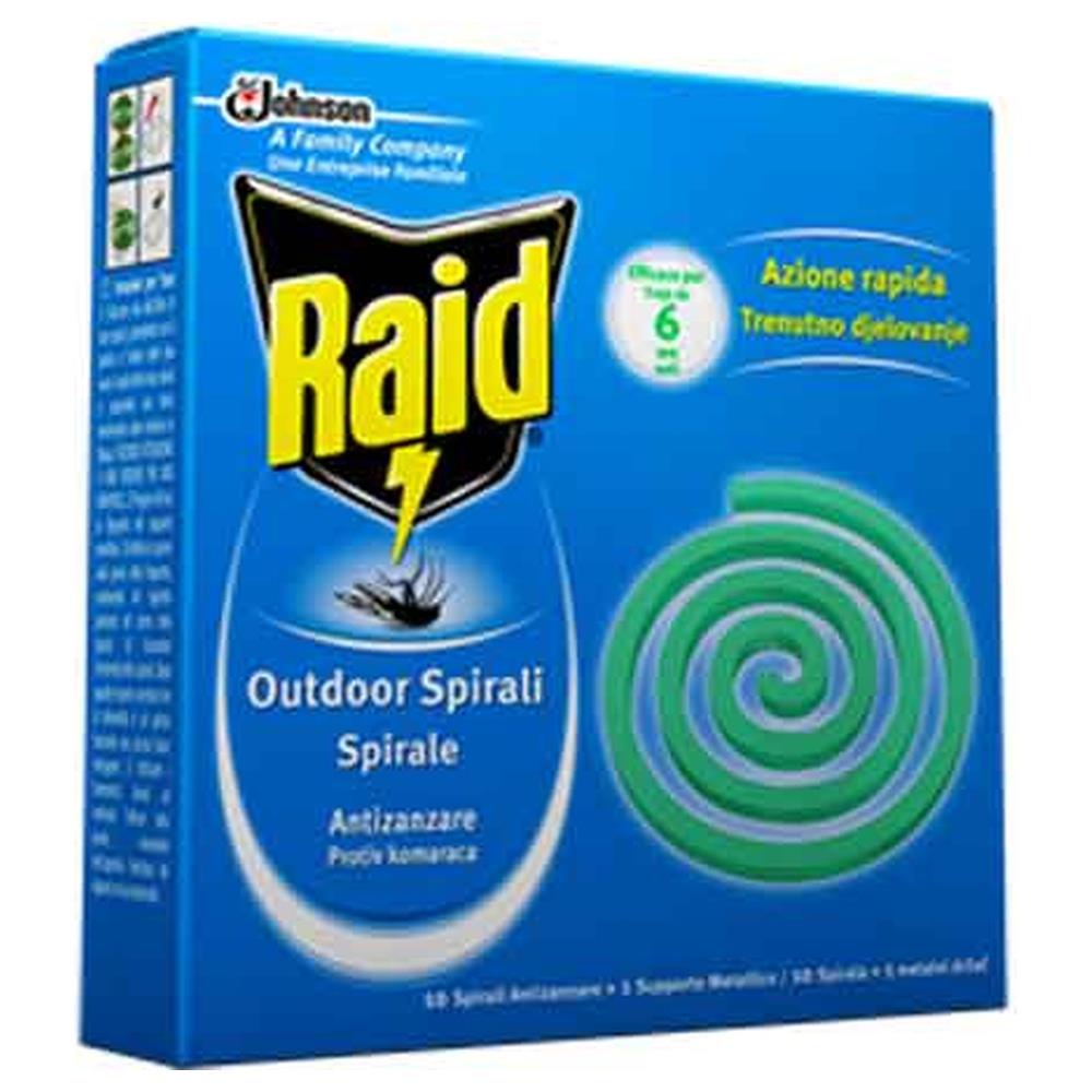 raid spirali antizanzare confezione 10 pezzi