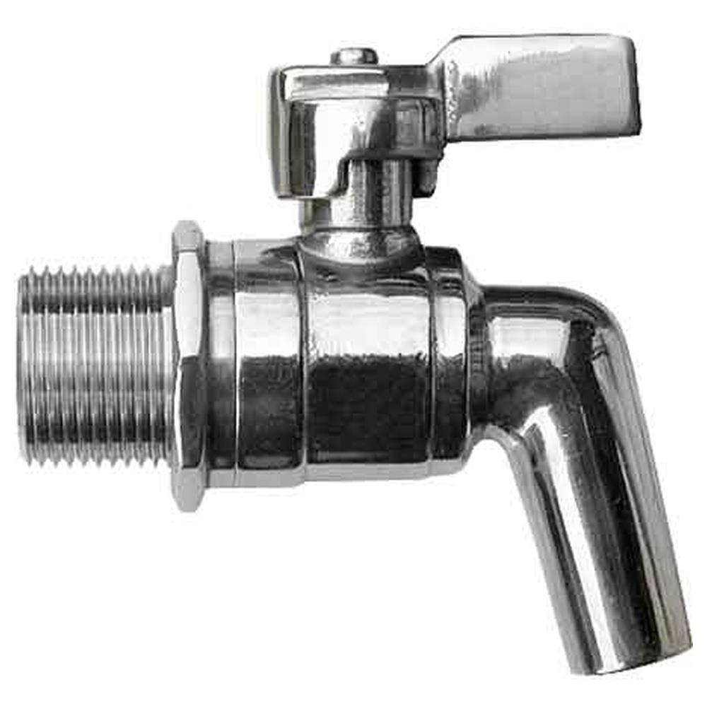 rubinetto inox a sfera per contenitore