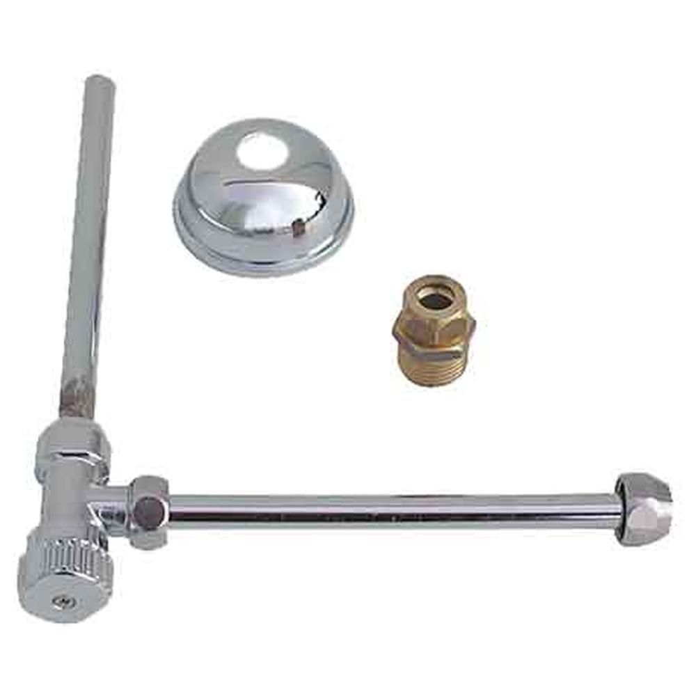 rubinetto per cassetta con doppia cannuccia 1/2'' x 3/8'' cm 20-25