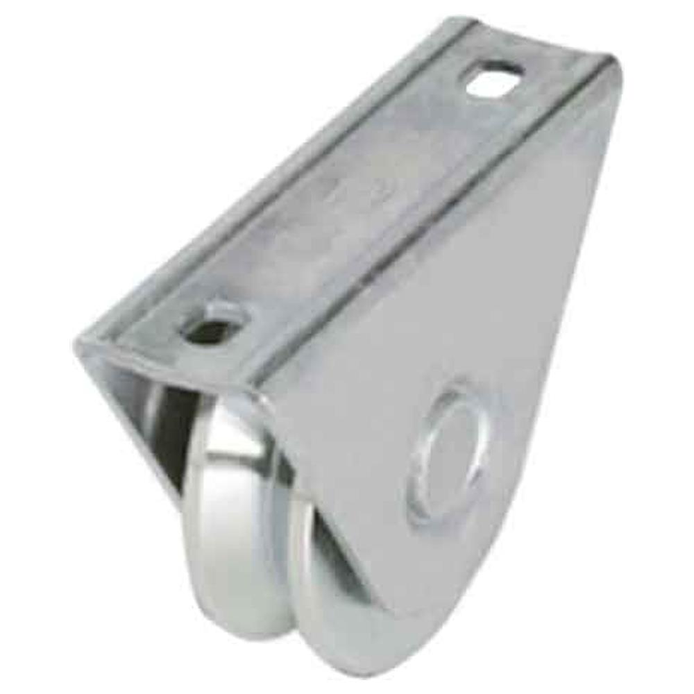 ruota con supporto esterno per cancelli gola y 80 mm