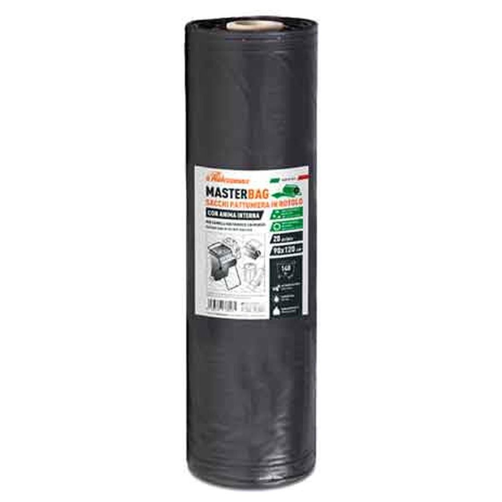 sacchi per nettezza urbana neri con anima interna 90x120 cm (20 pz/rt) - spess. 50 micron