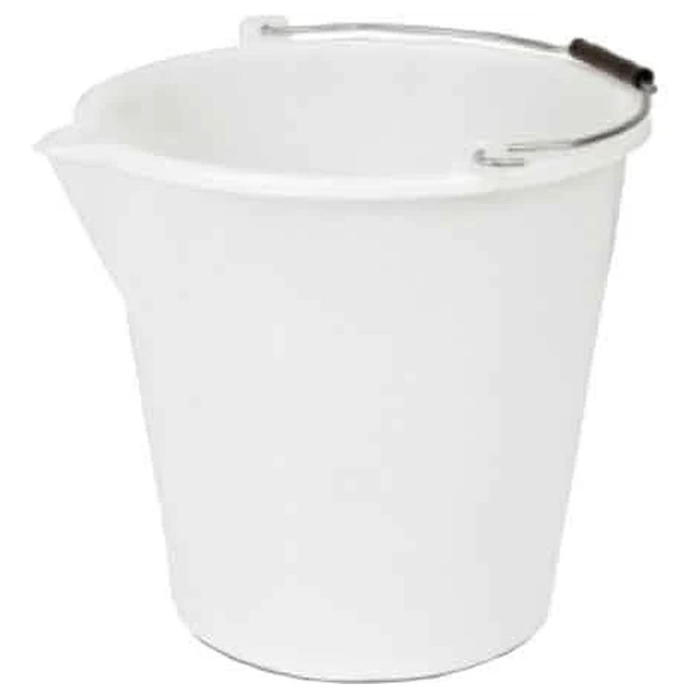 secchio con becco bianco