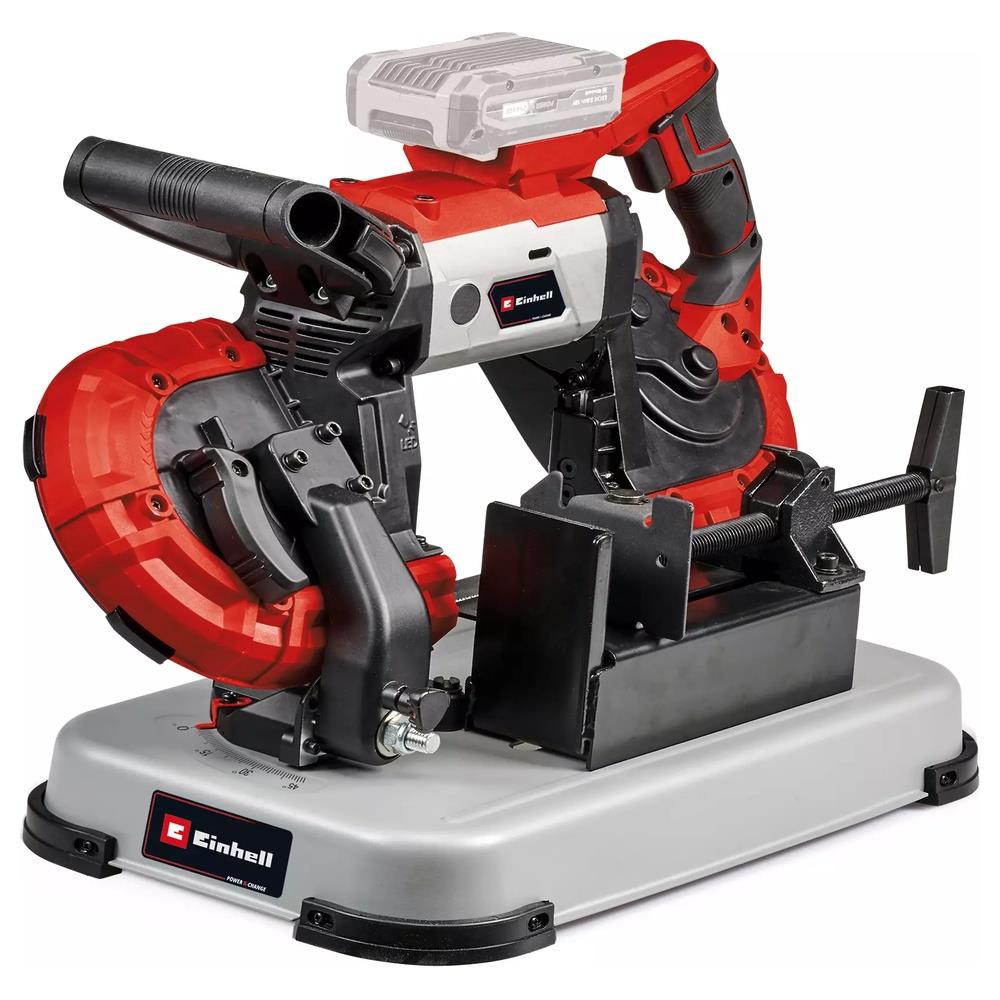 sega einhell a nastro per metallo a batteria con supporto te-mb