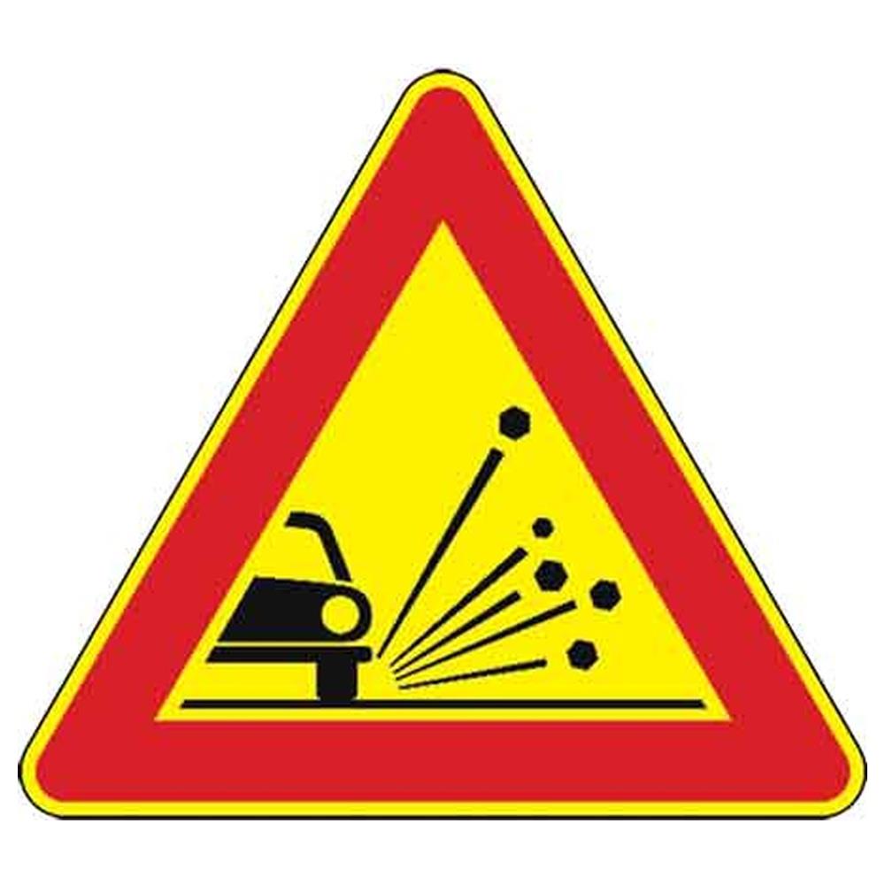 segnale cantiere fig.390 'materiale instabile sulla strada' 90 cm