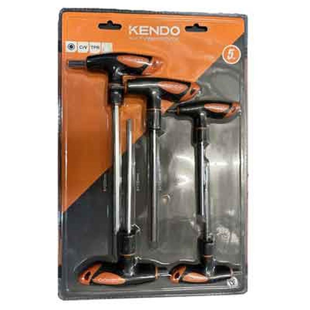 serie chiavi esagonali c/impugnatura kendo 5 pezzi (mm 3÷8)