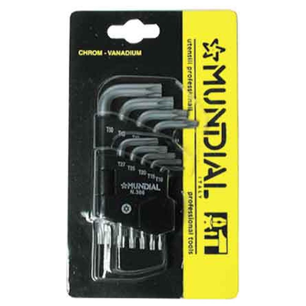 serie chiavi maschio torx mundial 9 pezzi (tx 10÷15)