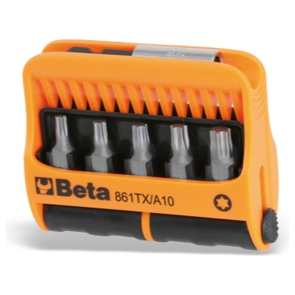 serie di 10 inserti con portainserti magnetico in astuccio tascabile beta 861tx/a10