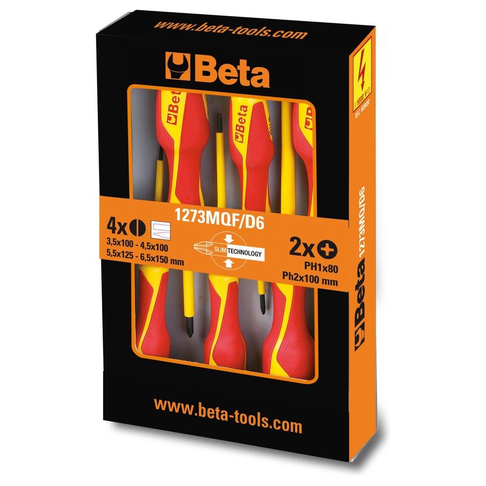 serie di 6 giravite slim beta 1273mqf/d...
