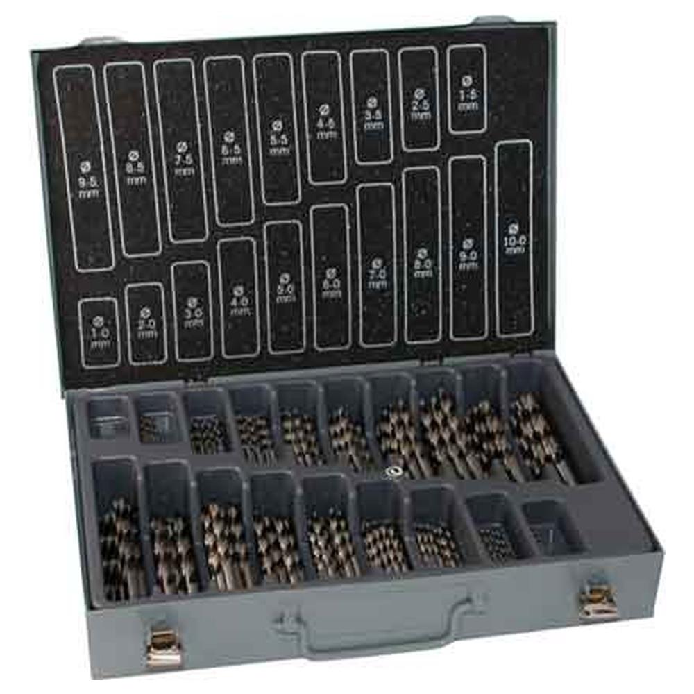serie punte fresate per ferro ecef 170 pezzi - 1÷10 mm x 0,50