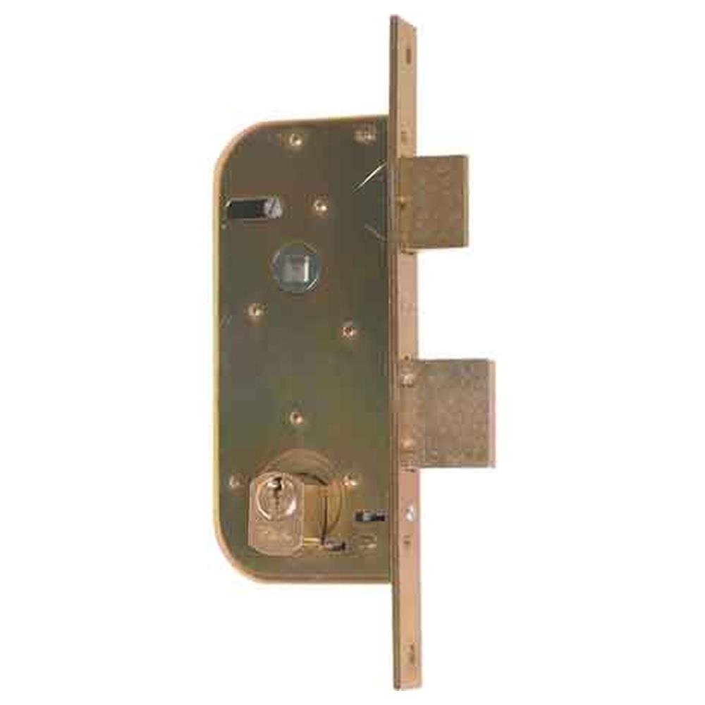 serratura ad infilare per cancelli a cilindro europeo art. 620 iseo e35 - scatola 65x152 mm