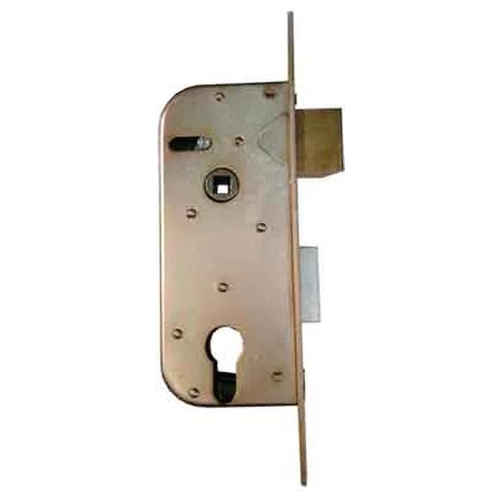 serratura ad infilare per cancelli a cilindro europeo art. 630 iseo e35 - scatola 65x152 mm