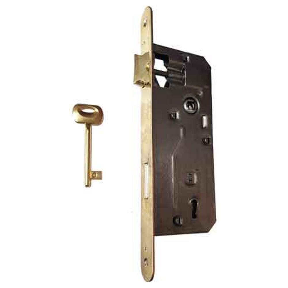 serratura per porte in legno 'patent grande' frontale bordo tondo bonaiti
