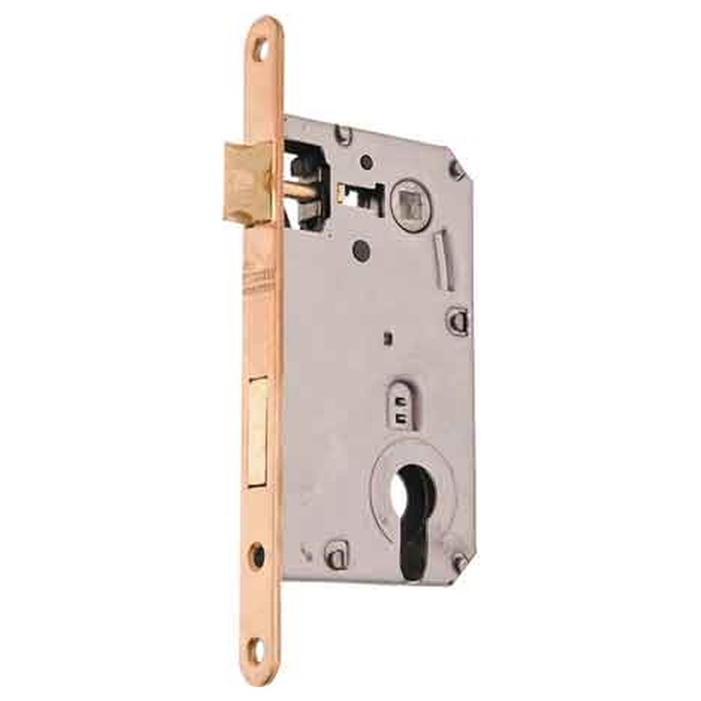 serratura per porte in legno 'patent yale' bonaiti e50 - ottonato lucido