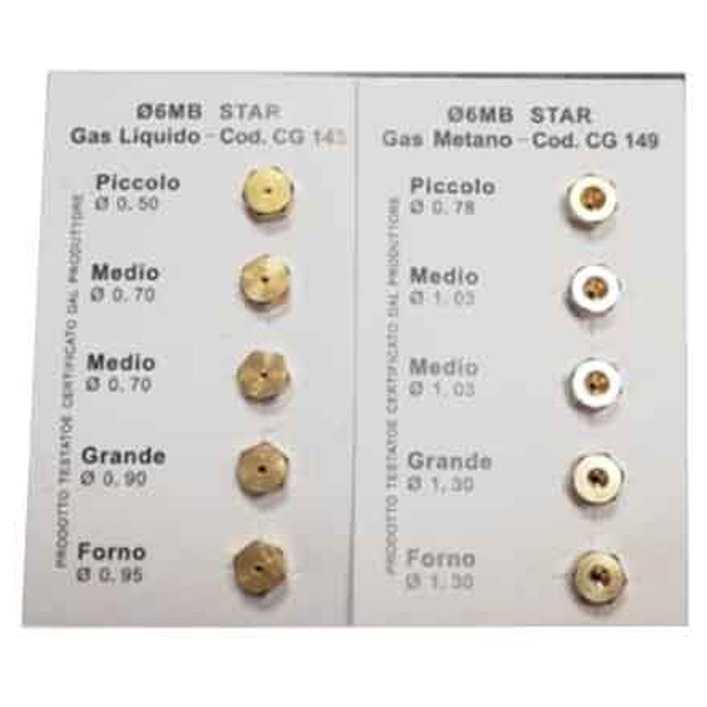 set 5 ugelli gas per cucina