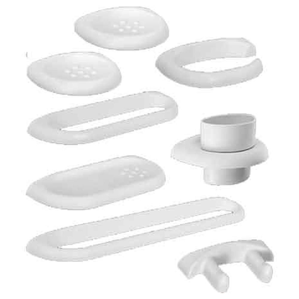 set bagno 'vela' 8 pezzi colore bianco