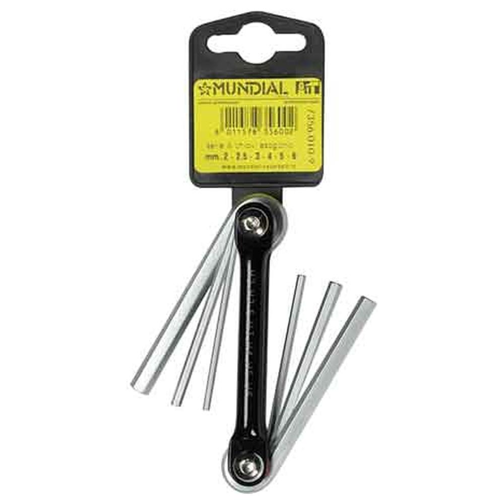 set chiavi esagono mundial 2 - 2,5 - 3 - 4 - 5 - 6 mm