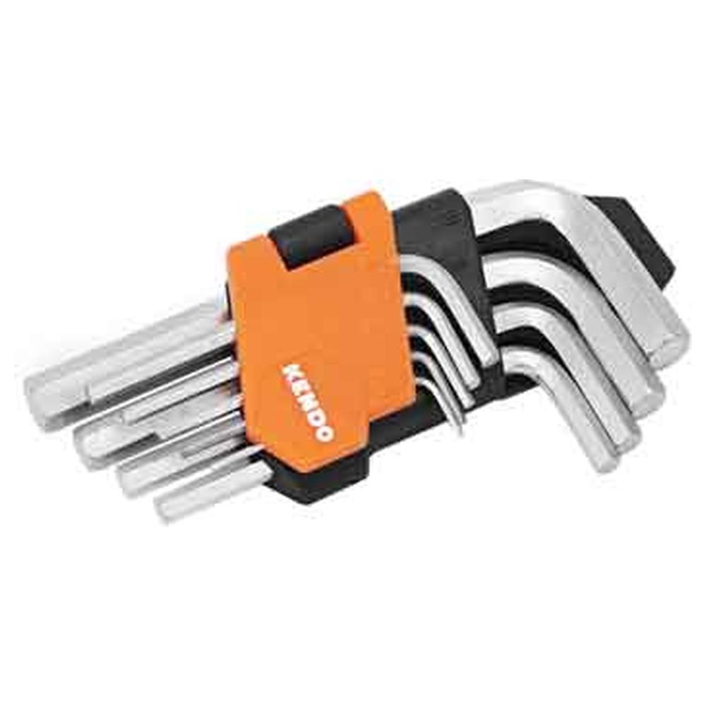 set chiavi maschio esagonali kendo 9 pezzi 1,5;2;2,5;3;4;5;6;8;10 mm