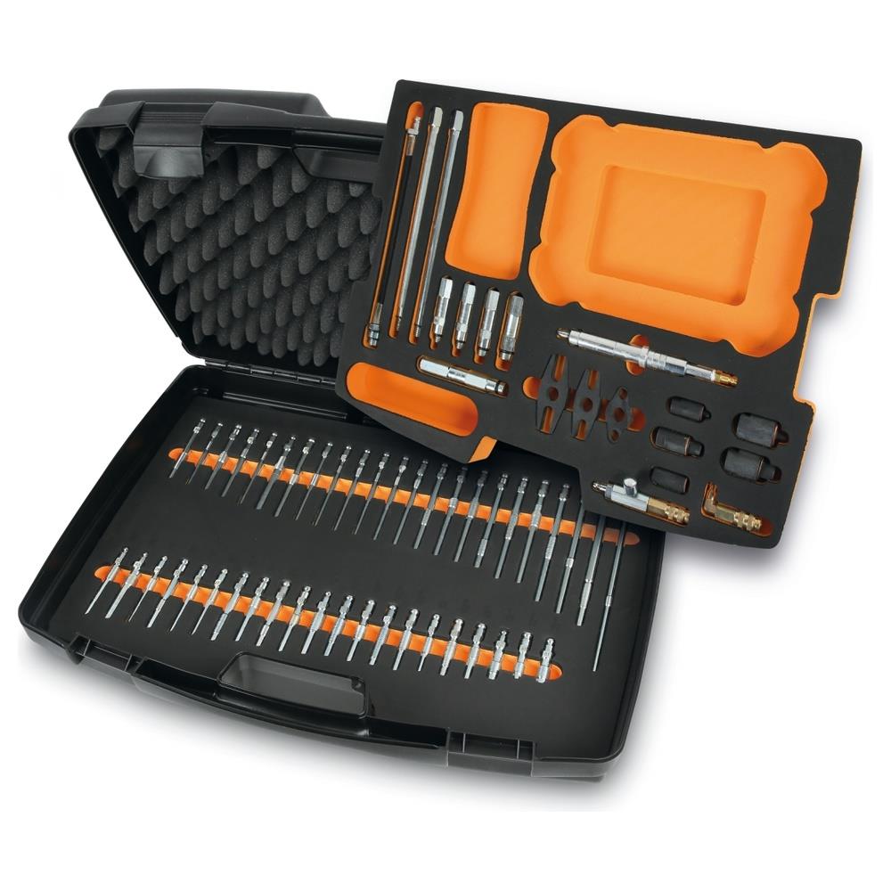 set completo di adattatori per la verifica della compressione nei motori benzina e diesel con 1464t e 1464t/n beta 1464cbd/n