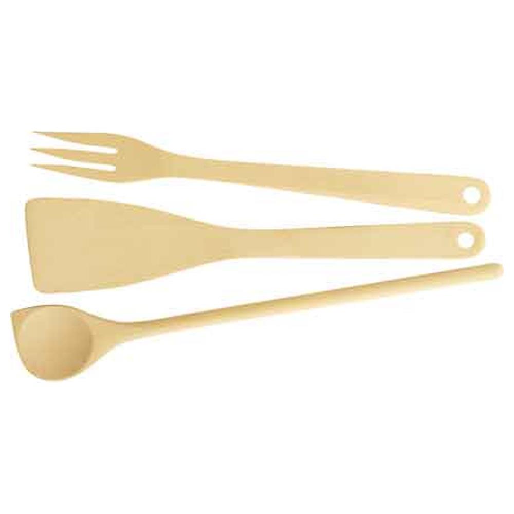 set cucchiaio - paletta - forchettone woody 30 cm - 30 cm - 32cm -  3 pezzi
