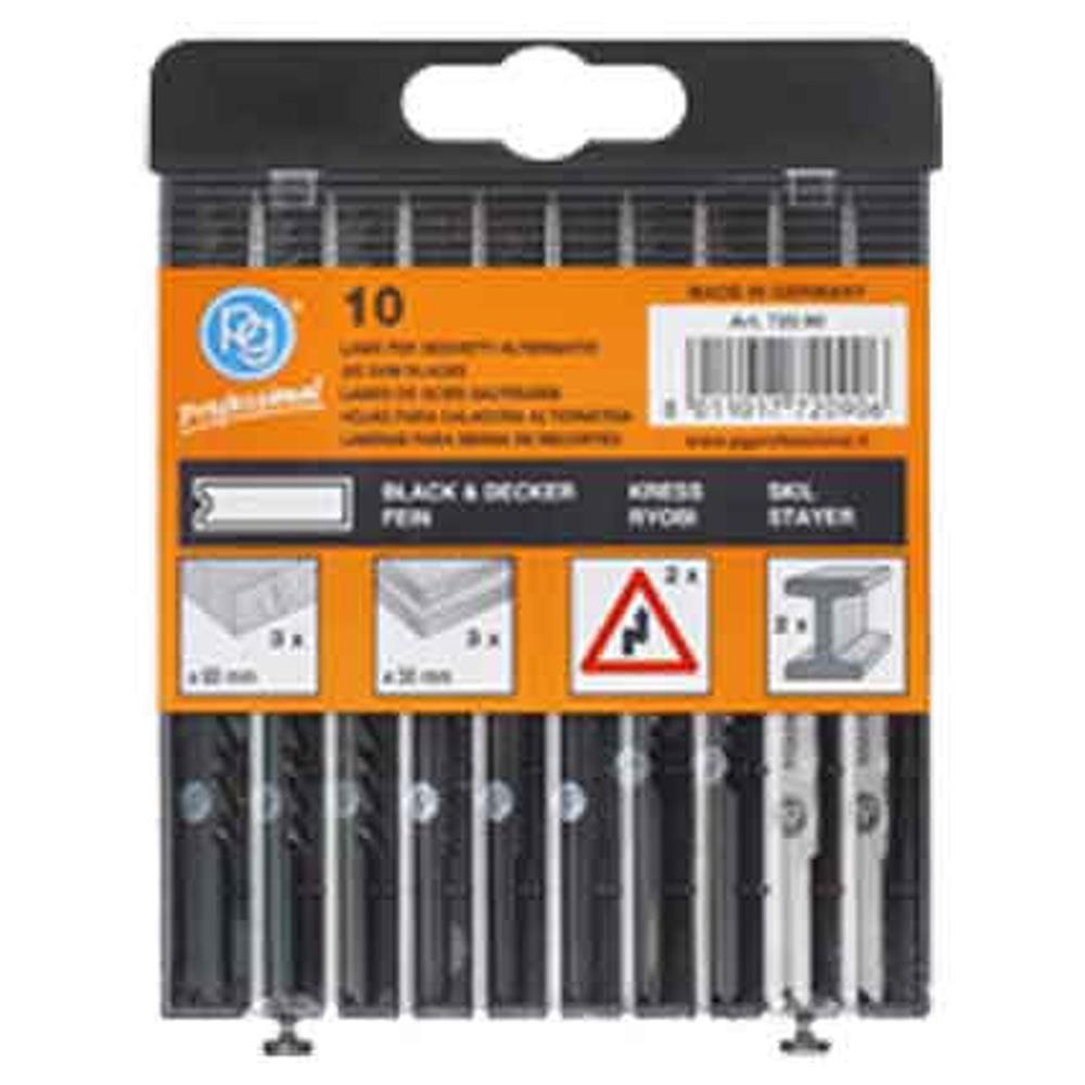 set lame per seghetto alternativo att. black & decker confezione 10 pezzi