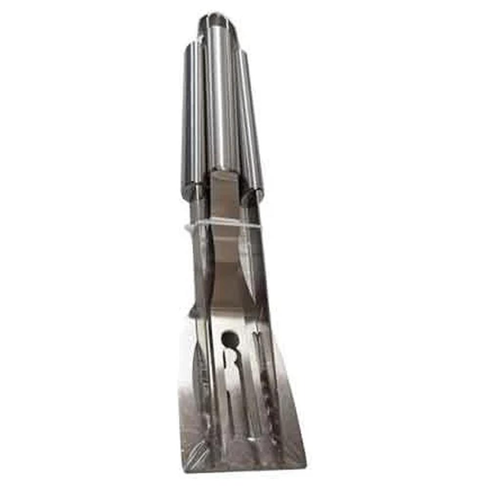 set per barbecue inox 3 pezzi cardinale 43 cm