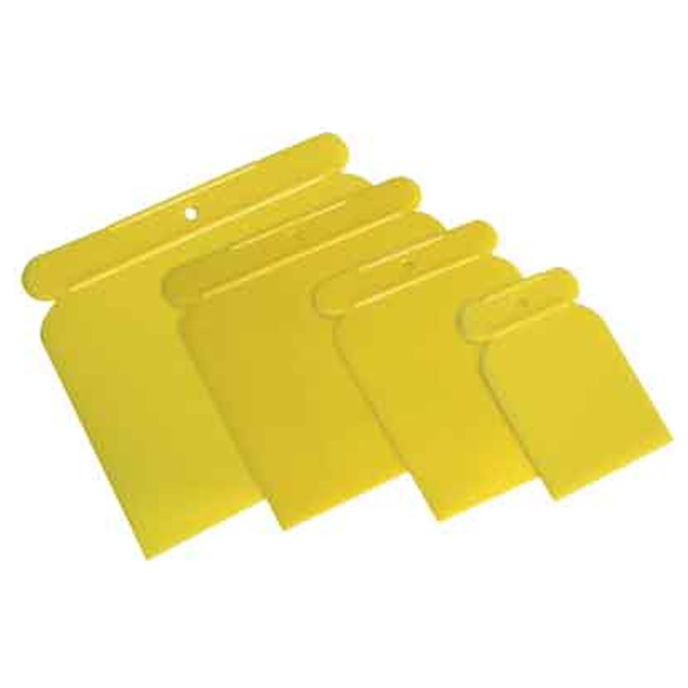 set spatole in plastica confezione 4 pezzi