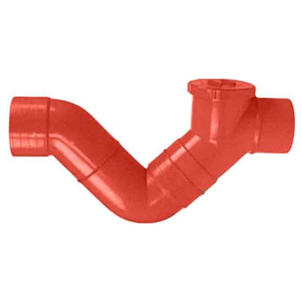 sifone orizzontale 1 tappo firenze in pvc arancio
