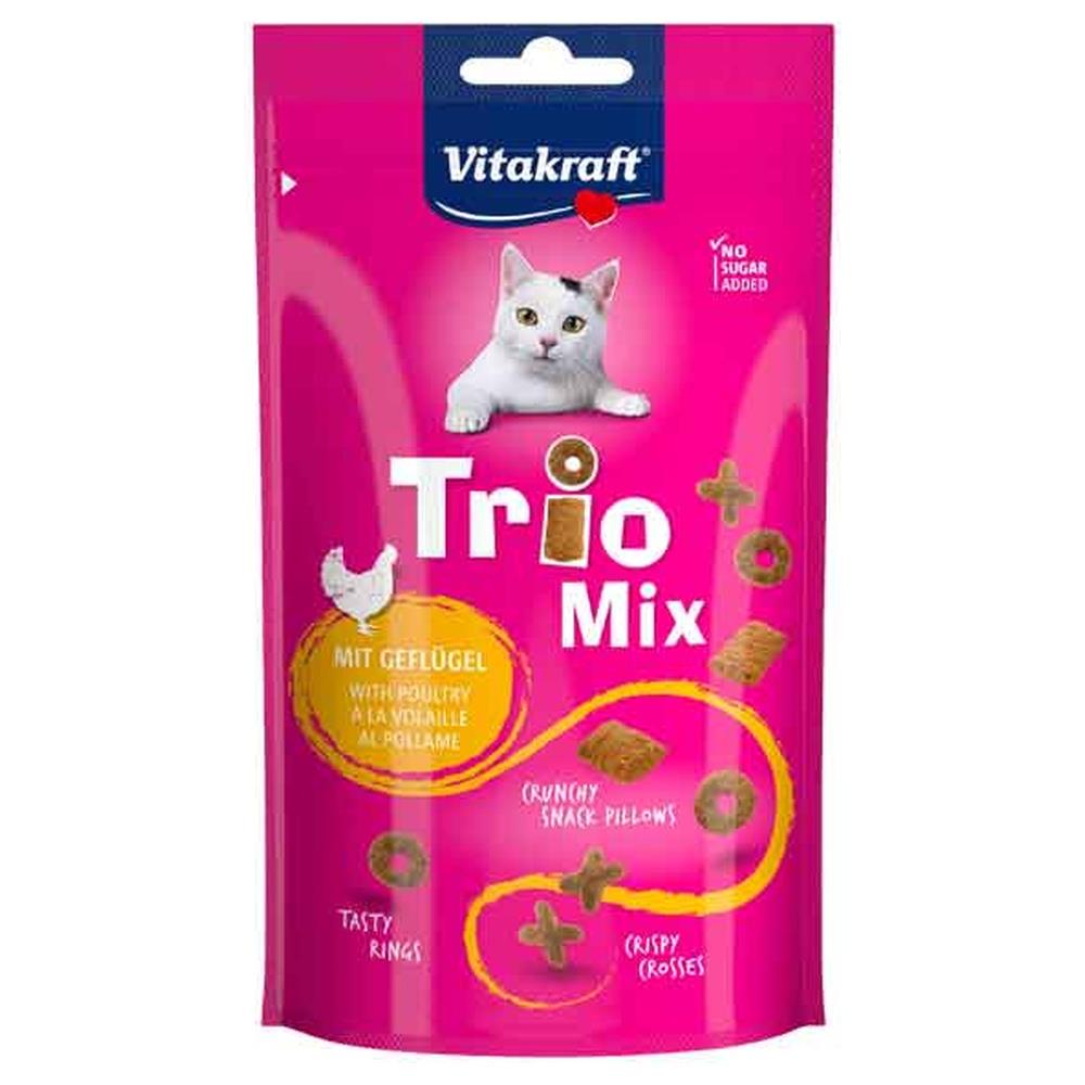 snack per gatti assortiti 'trio-mix' vitakraft 60 gr - gusto pollame - pz 8