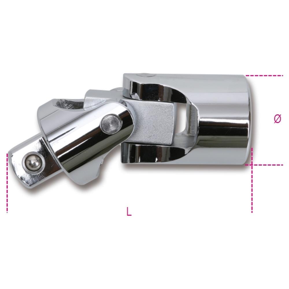 snodo a mano con attacchi quadri maschio e femmina 3/4" cromato beta 928/25
