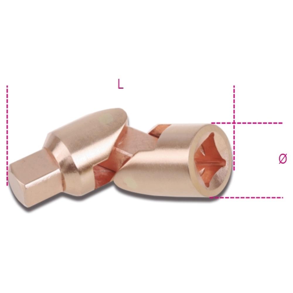 snodo con attacchi quadri maschio e femmina 1/2" antiscintilla beta 921ba/25
