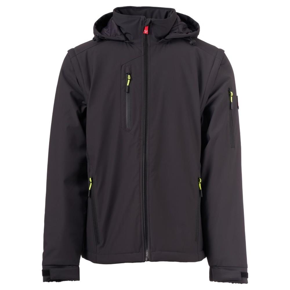 softshell con cappuccio payper creek 2in1 lite pad antracite/nero xxs