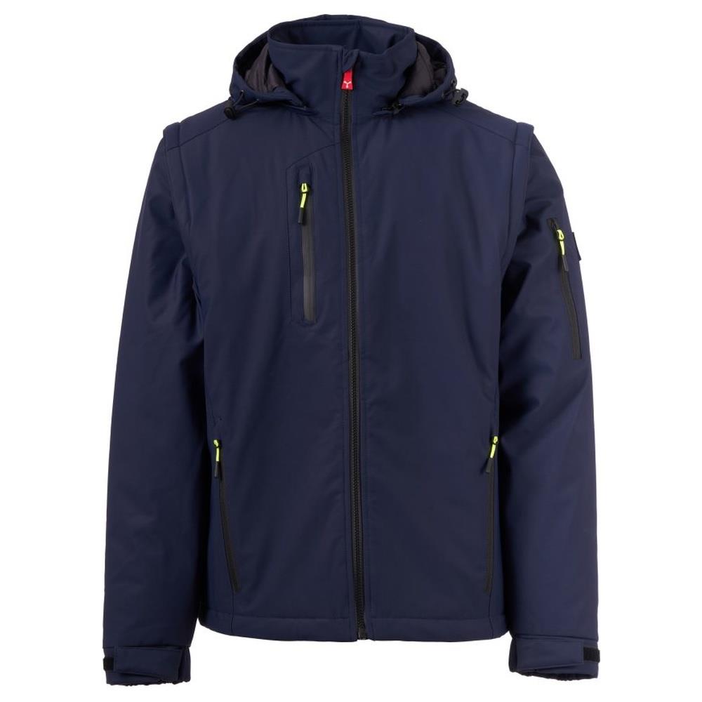 softshell con cappuccio payper creek 2in1 lite pad navy/nero xxs