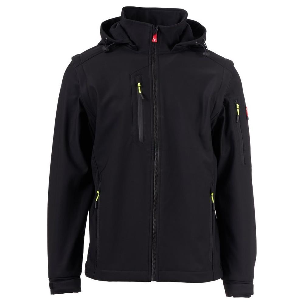 softshell con cappuccio payper creek 2in1 nero xxs
