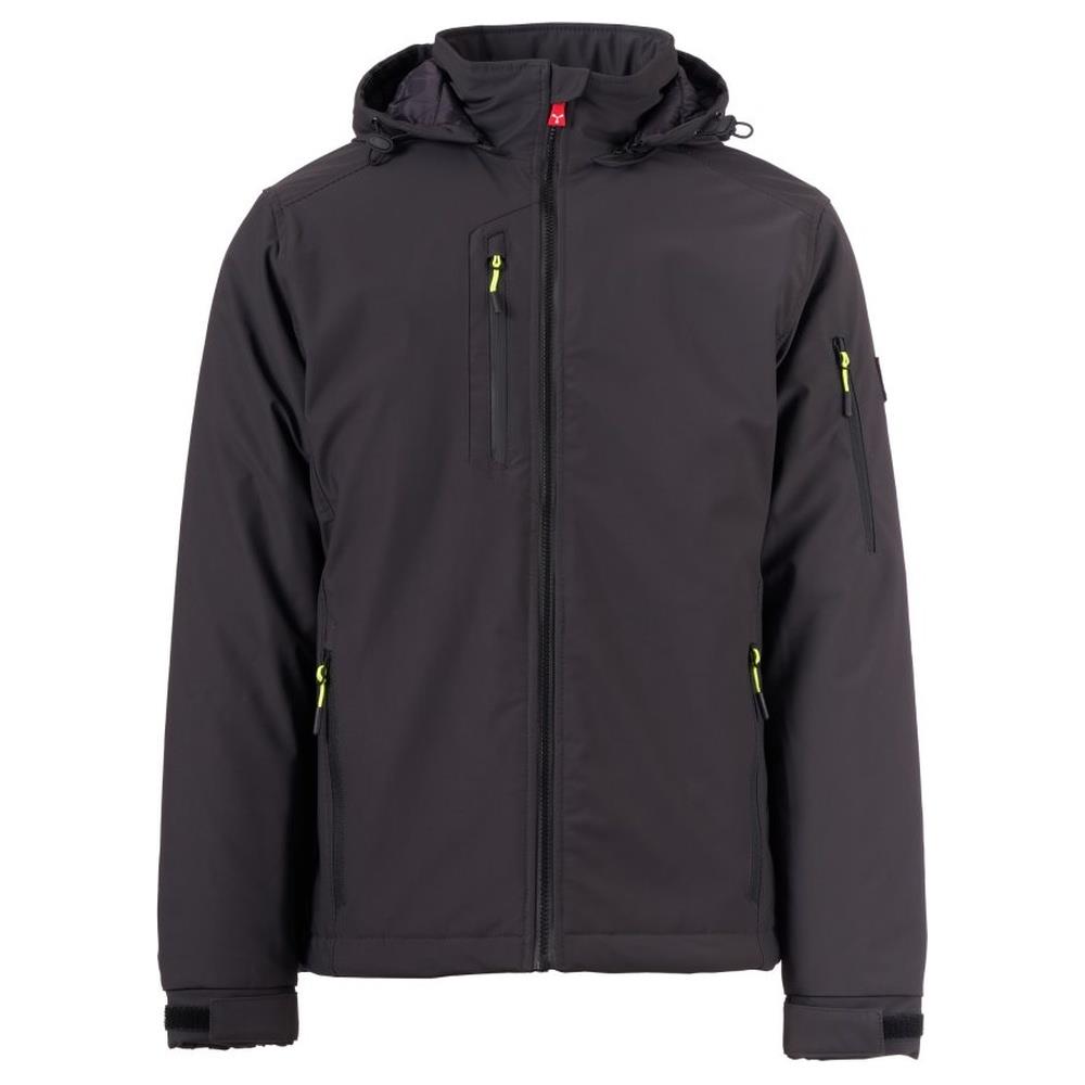 softshell con cappuccio payper creek lite pad antracite/nero xxs