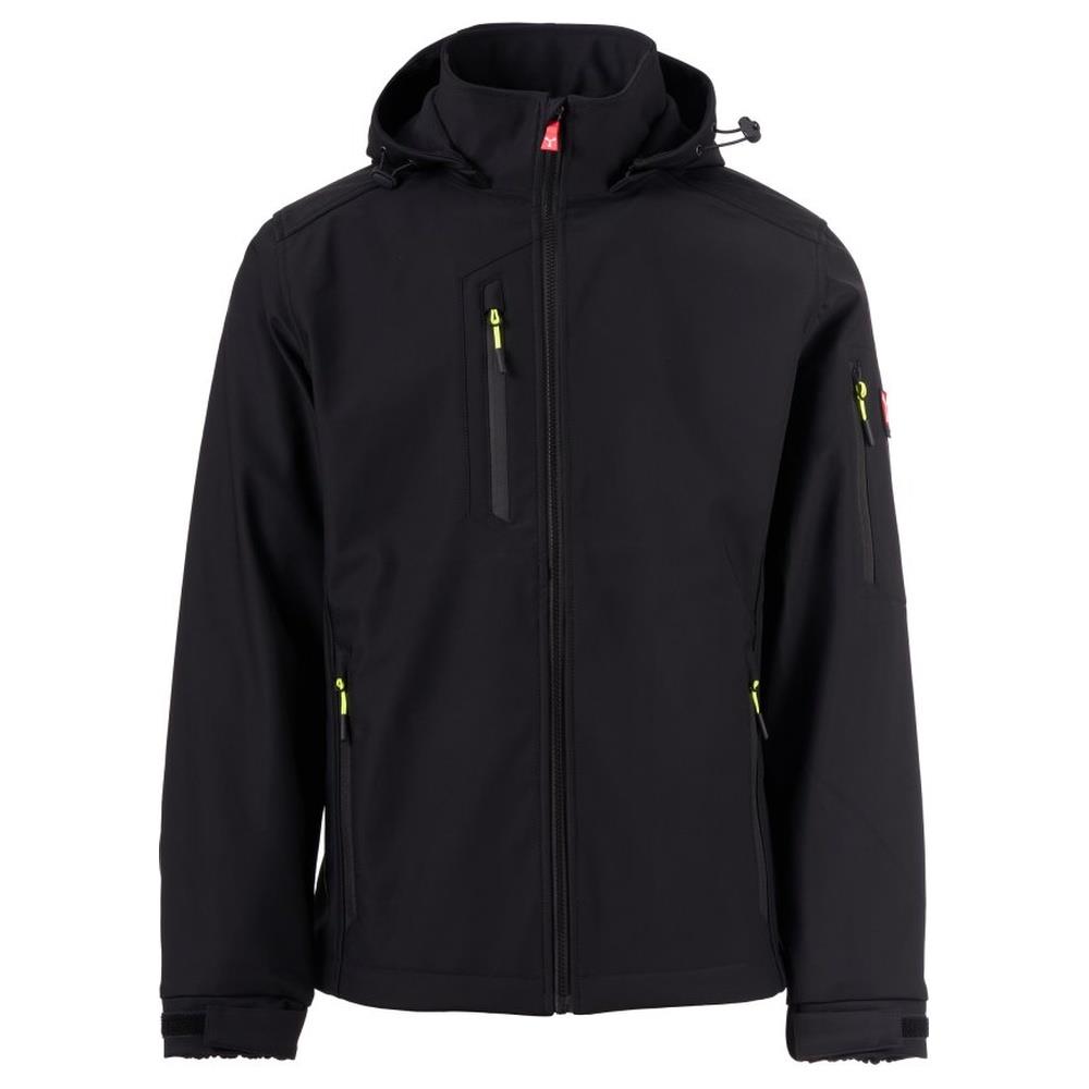 softshell con cappuccio payper creek nero xxs