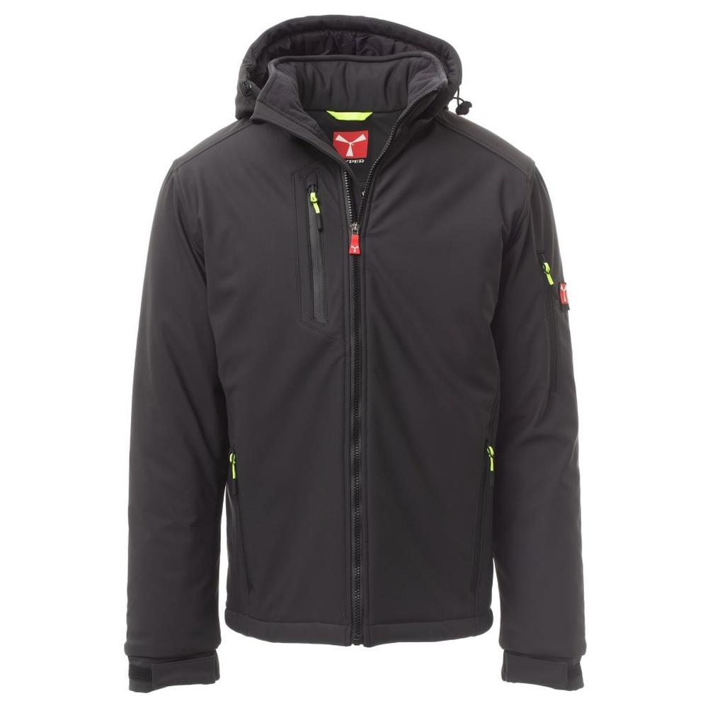 softshell con cappuccio payper creek pad antracite/nero xxs