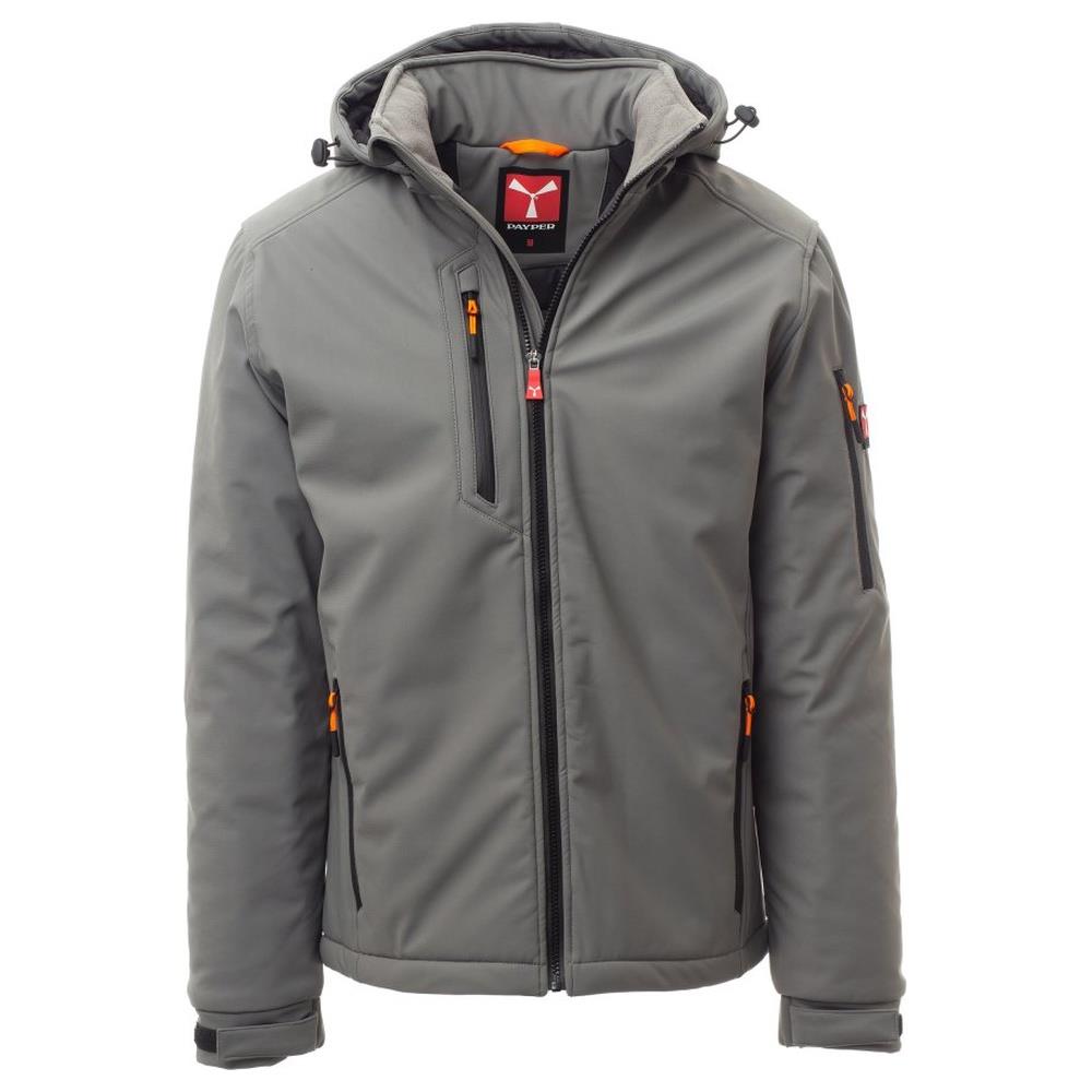 softshell con cappuccio payper creek pad smoke/nero xxs