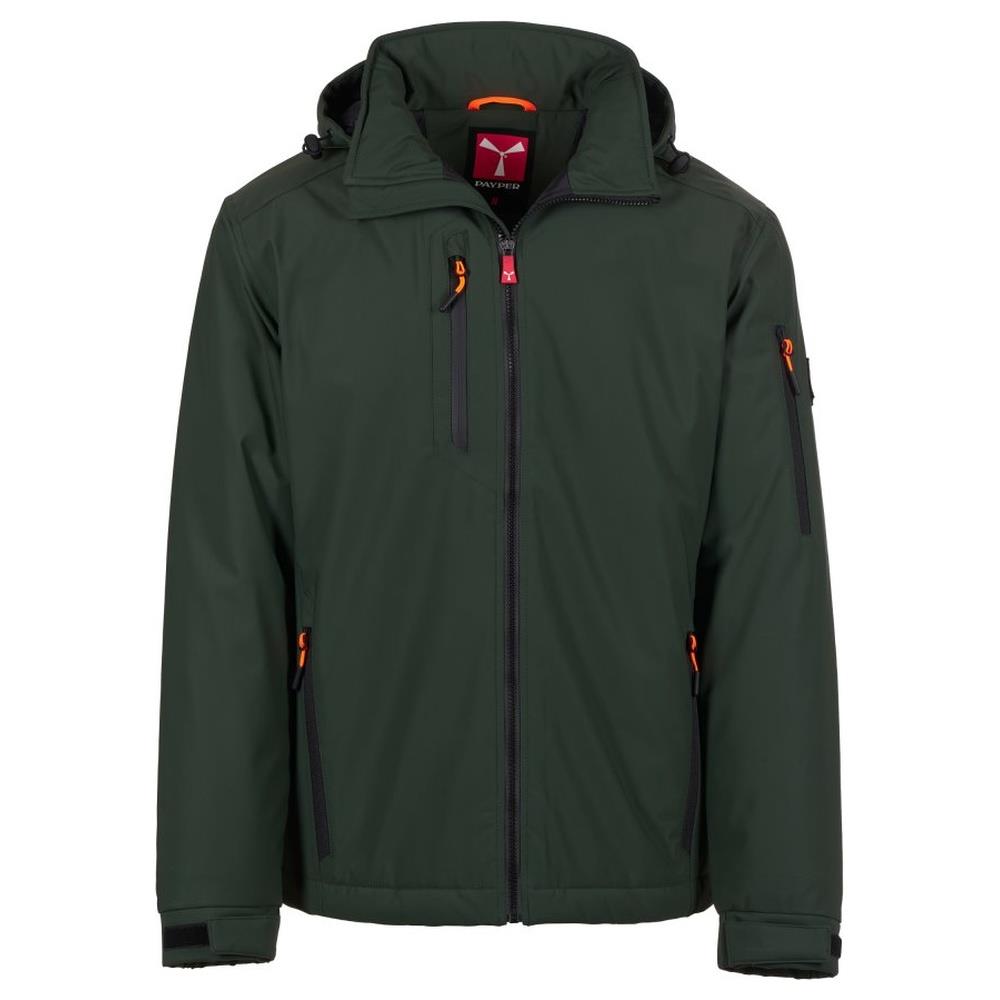 softshell con cappuccio payper creek ultralite pad verde foresta/nero xxs