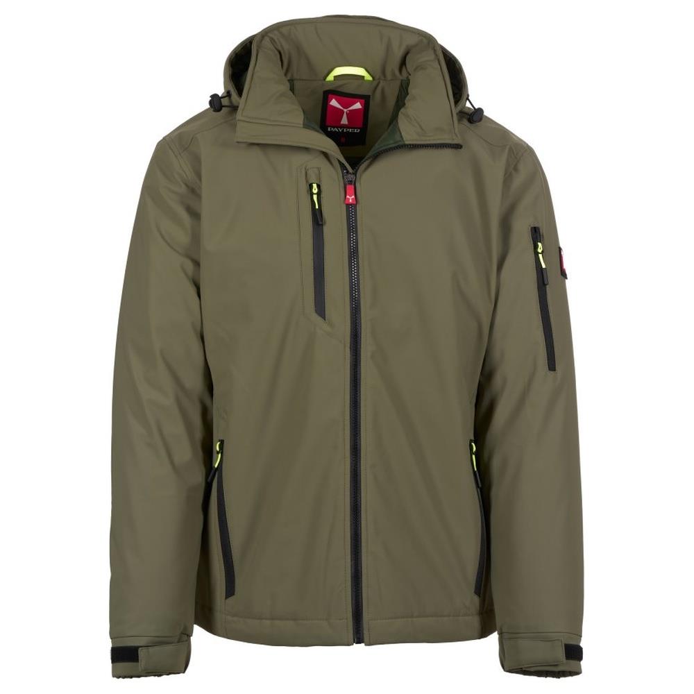 softshell con cappuccio payper creek ultralite pad verde militare/verde xxs