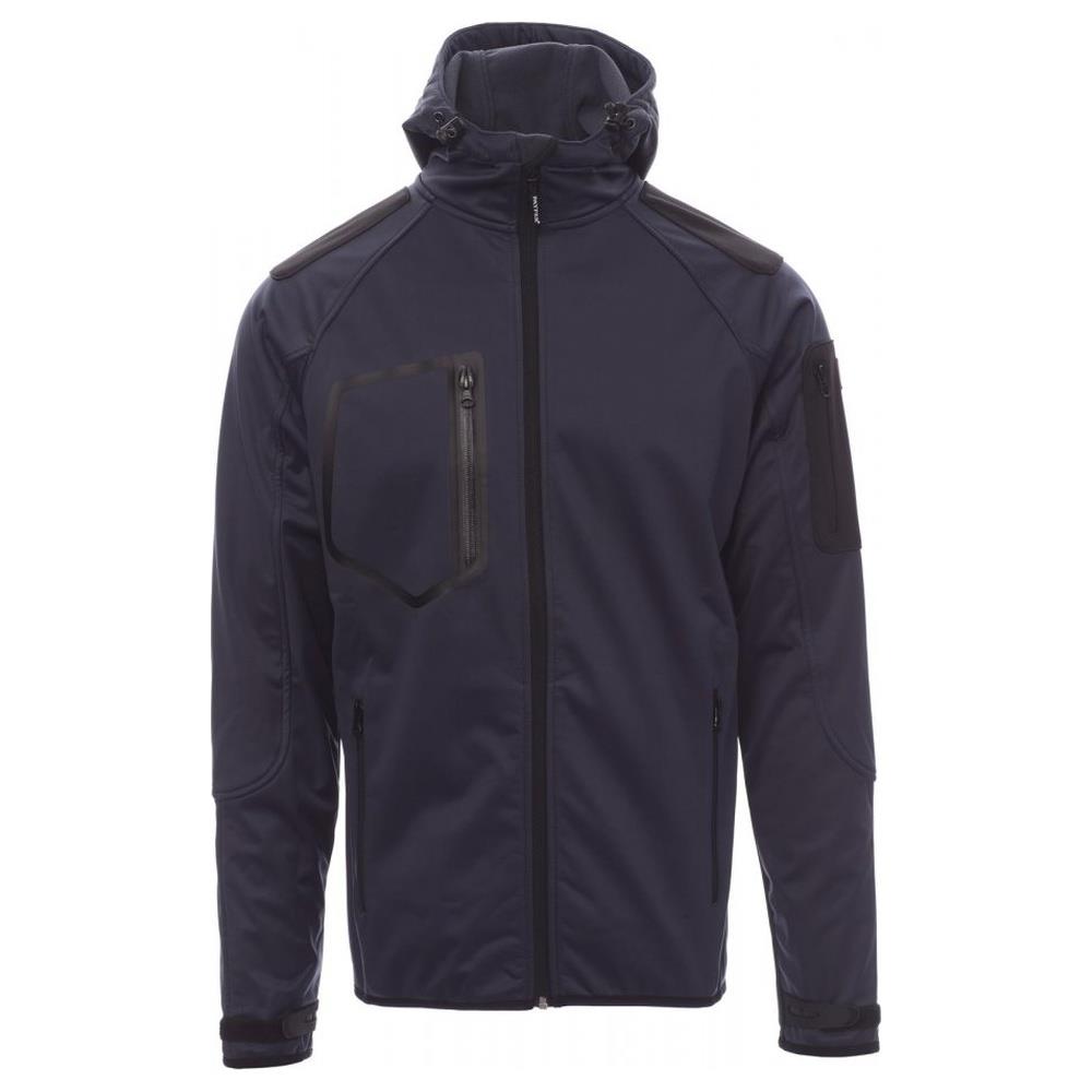 softshell con cappuccio payper extreme navy/nero xs