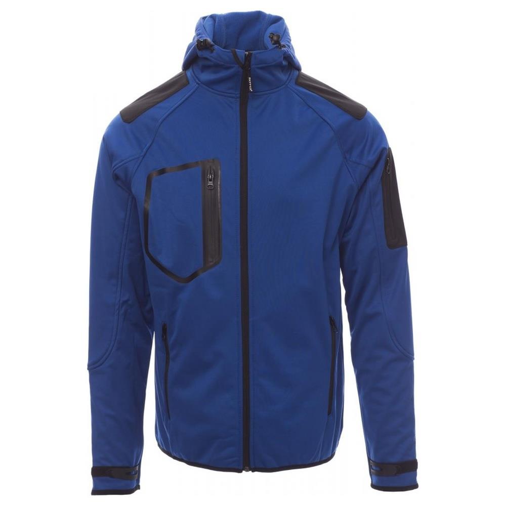softshell con cappuccio payper extreme royal/nero xs
