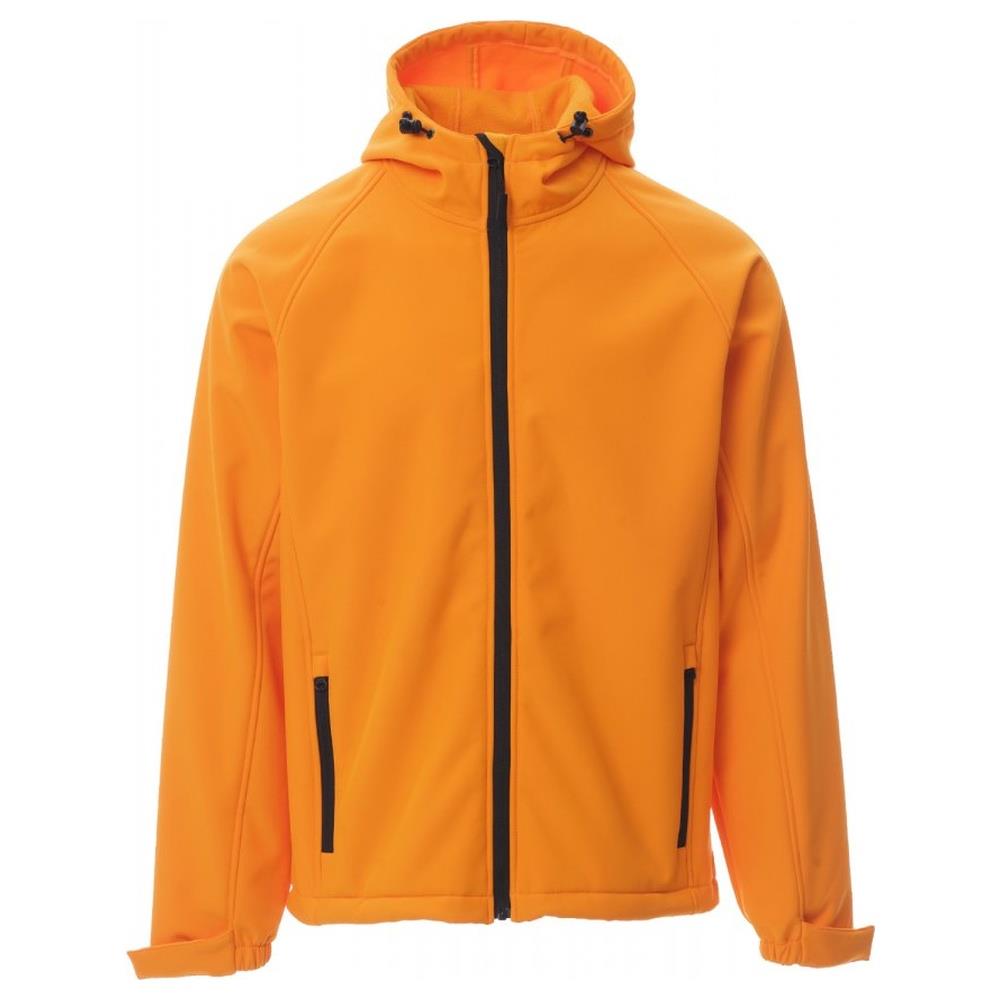 softshell con cappuccio payper gale arancione xs