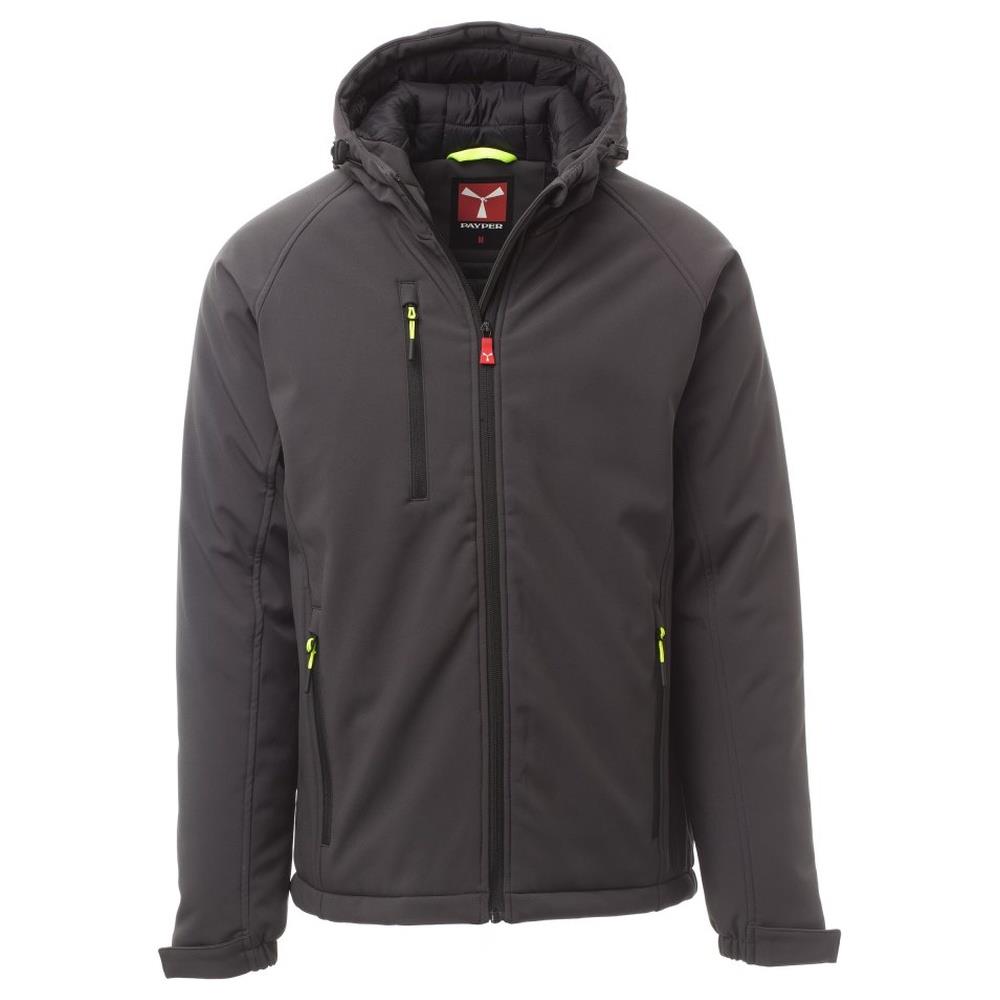 softshell con cappuccio payper gale pad antracite/nero xs