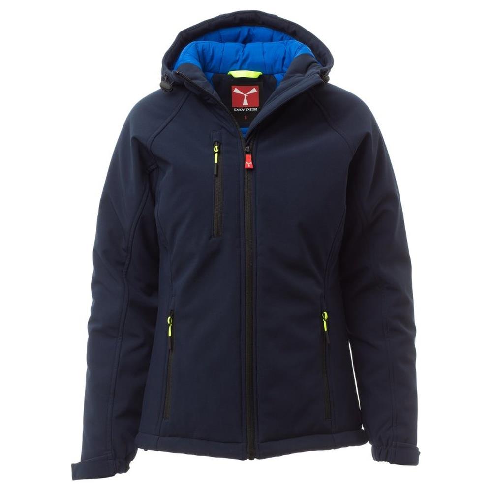 softshell con cappuccio payper gale pad lady navy/royal xs