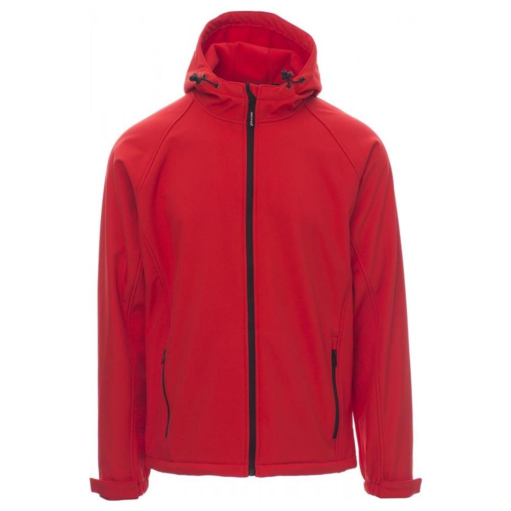 softshell con cappuccio payper gale rosso xs