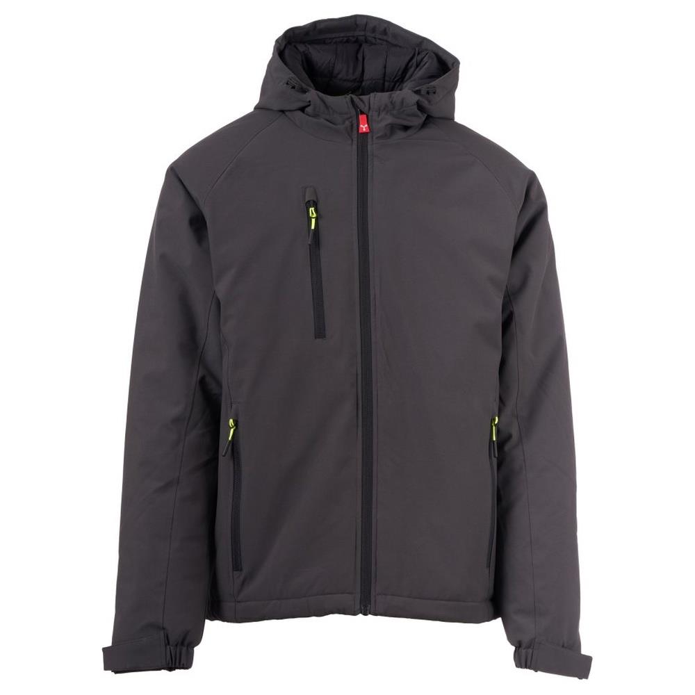 softshell con cappuccio payper gale ultralite pad 140 antracite/nero xxs