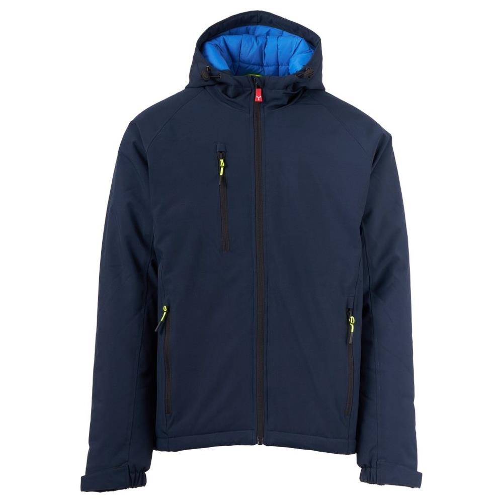 softshell con cappuccio payper gale ultralite pad 140 navy/royal xxs