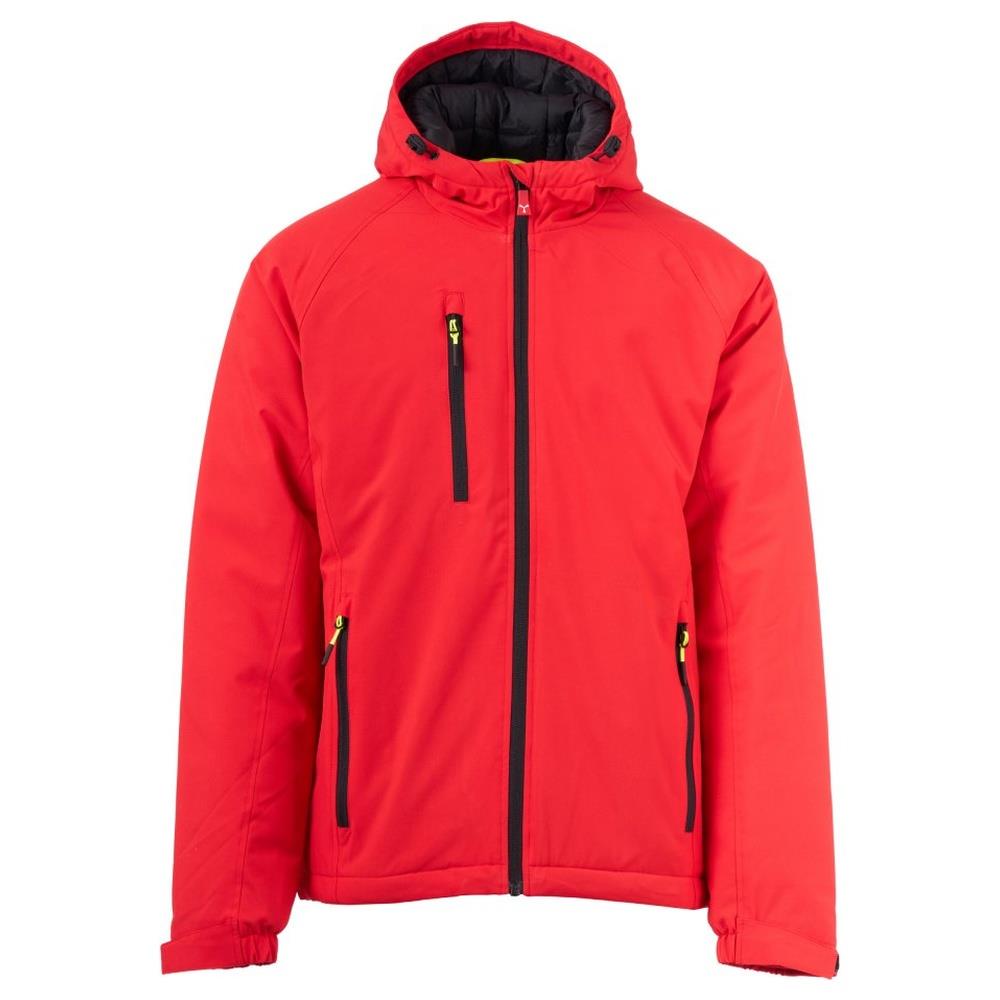 softshell con cappuccio payper gale ultralite pad 140 rosso/nero xxs